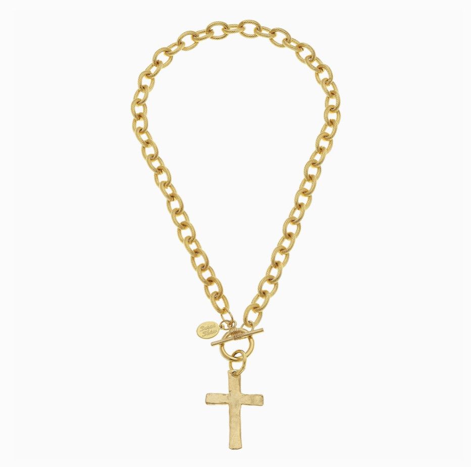 Classic Cross Toggle Necklace