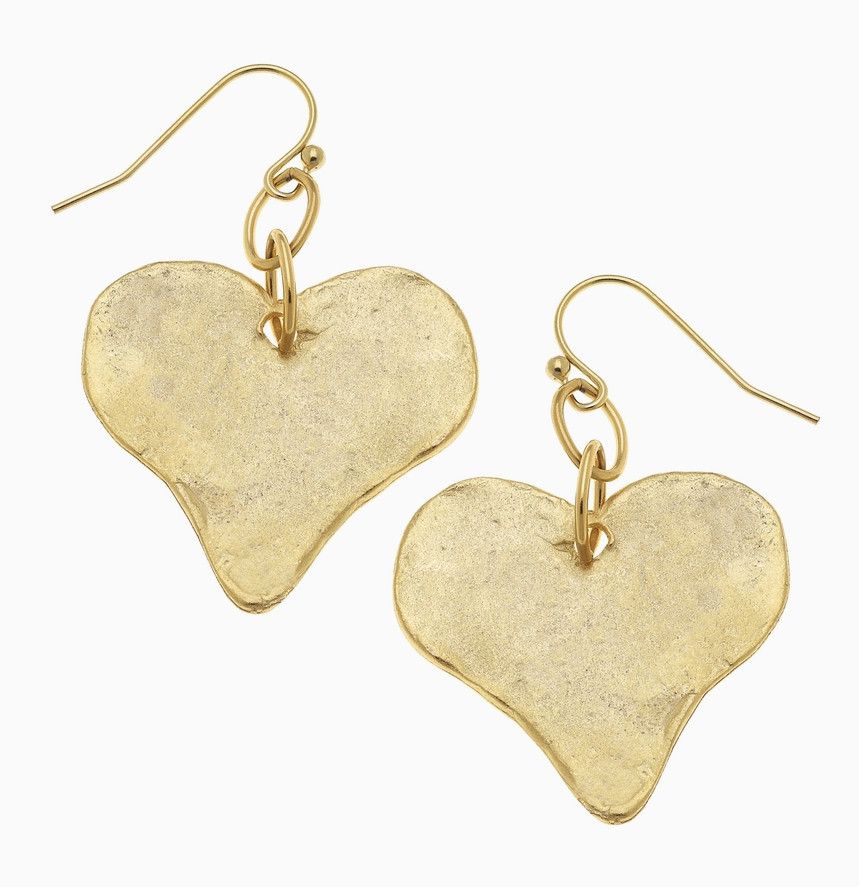 Gold Heart Earrings