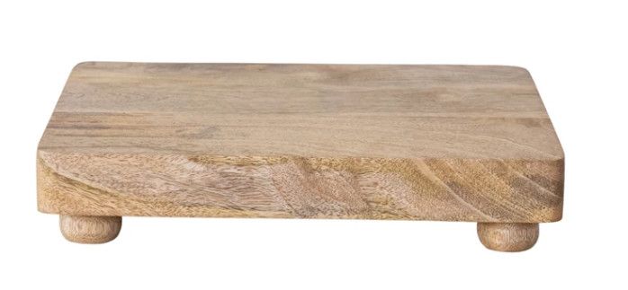 Mango Wood Footed Cheese/Serving Board, Natural