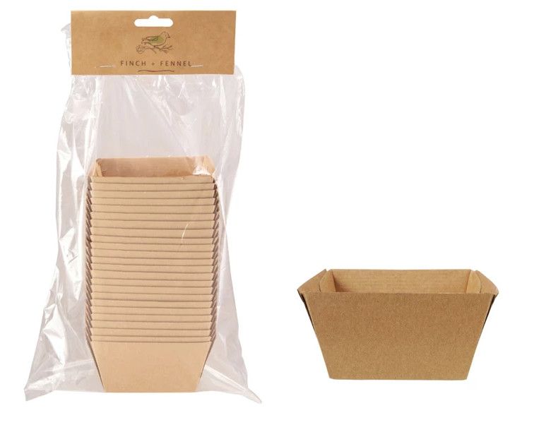 Paper Single Use Container, Natural, Set of 24