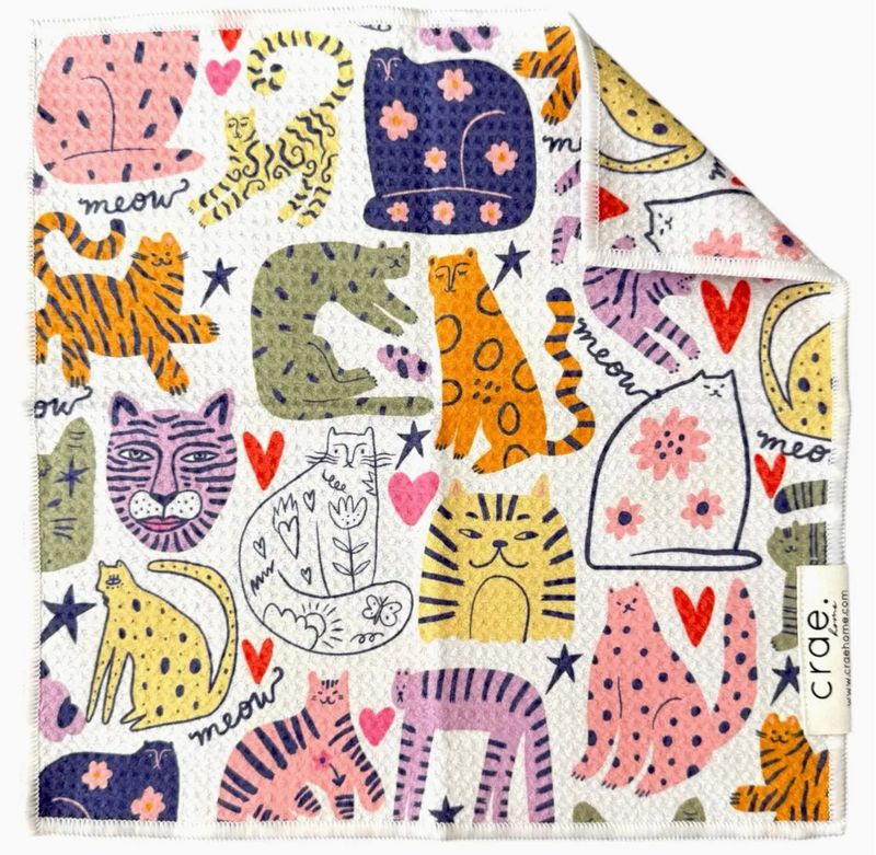 Purrrrfect: Double-Sided Washcloth