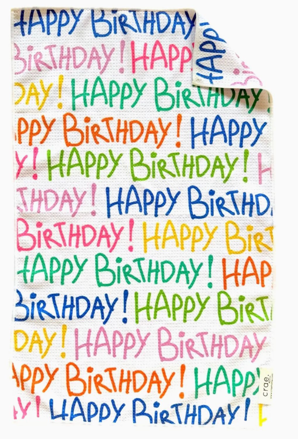 Happy Birthday: Double-Sided Hand Towel
