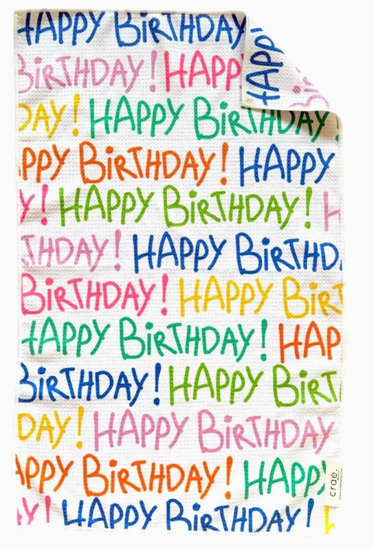 Happy Birthday: Double-Sided Hand Towel