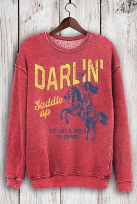 Darlin Saddle Up Mineral Sweatshirt