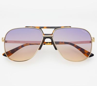 Logan Acetate Aviator Unisex Sunglasses
