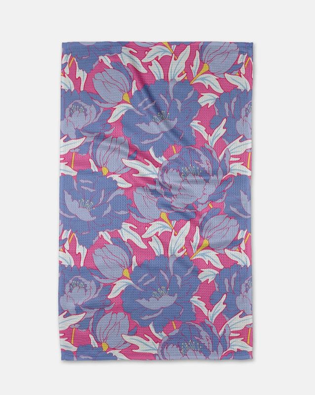 Blooming Peonies Tea Towel