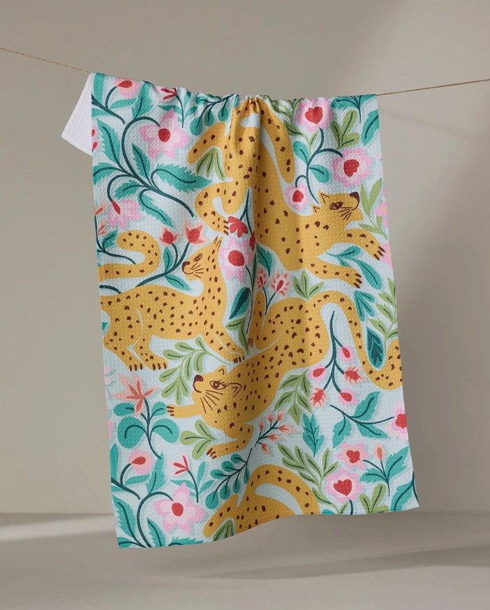 Cheetah Haven Tea Towel