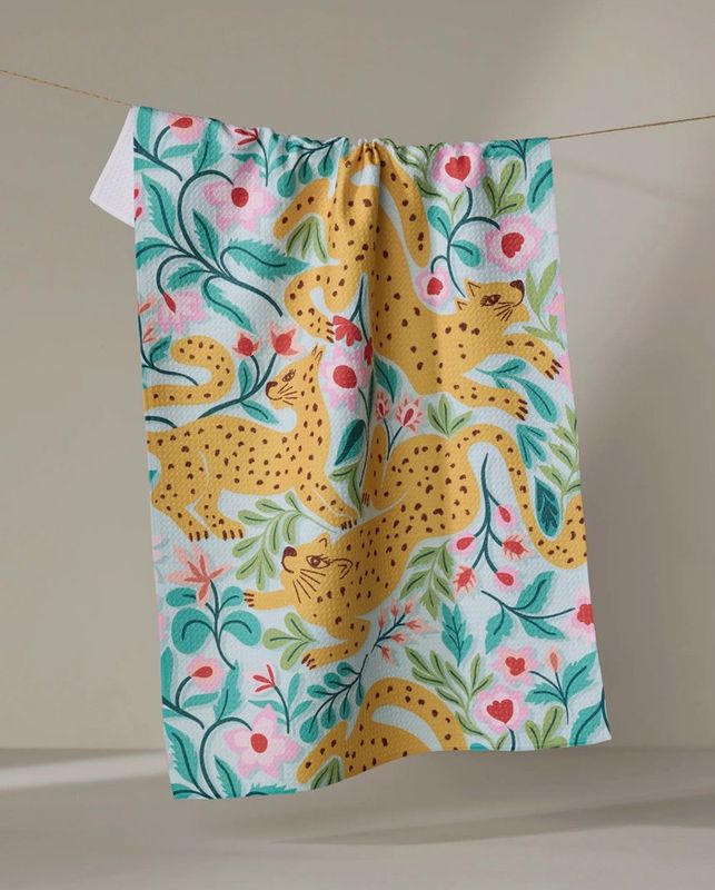 Cheetah Haven Tea Towel