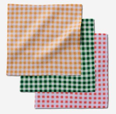 Spring Plaid Washcloth Set