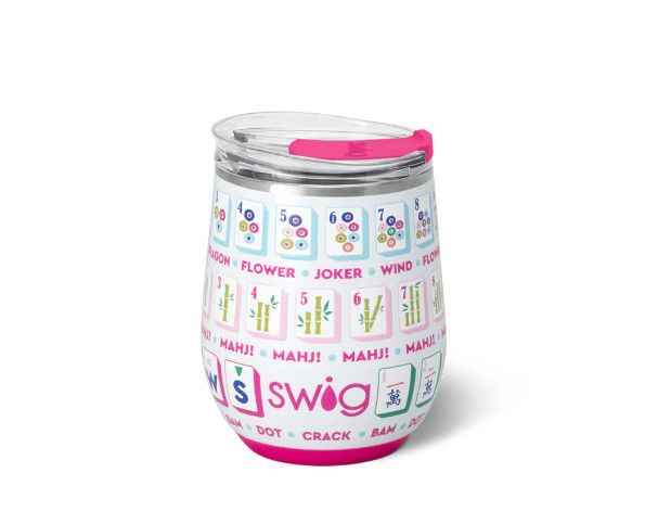 Mahjong Stemless Wine Cup- 12oz