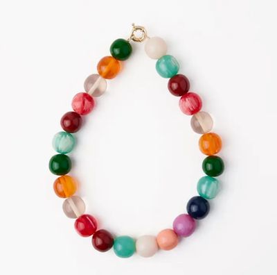 Iris Large Resin Bead Necklace Multi