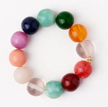 Cece Large Resin Bead Bracelet Multi