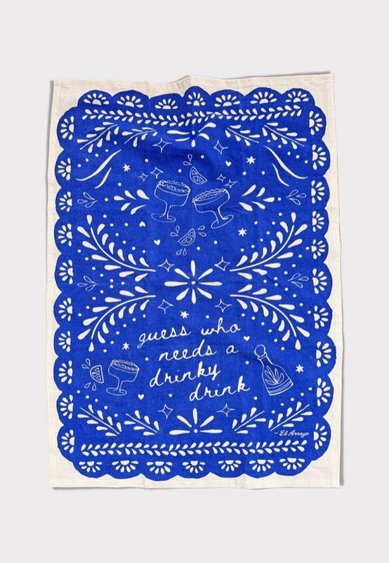 Flour Sack Kitchen Towel - Drinky Drink