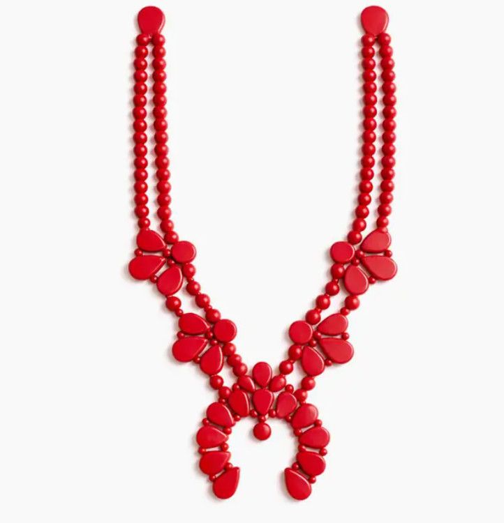 Night Bloom Necklace in Candy Red