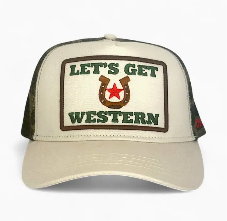 Let's Get Western Trucker - Camo