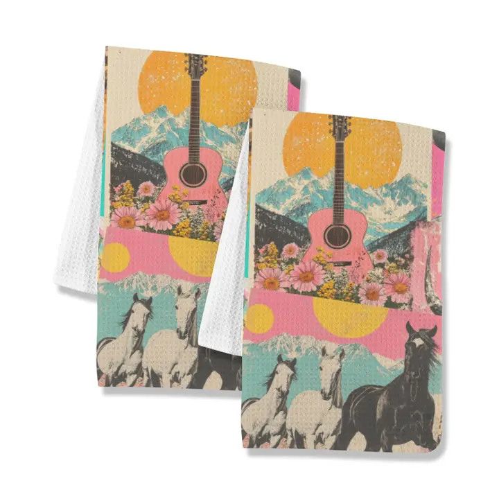 Retro Pop Western Towels