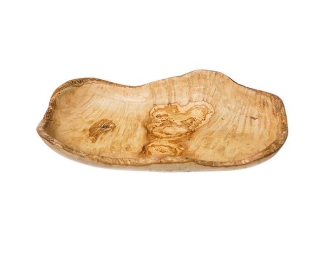 Olive Wood Low Rise Rustic Bowl