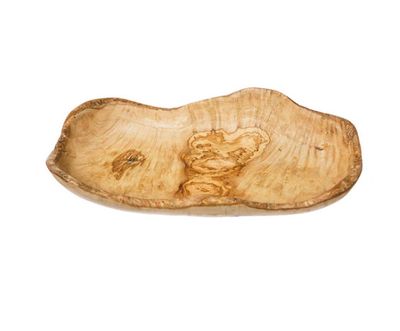 Olive Wood Low Rise Rustic Bowl Olive Wood Low Rise Rustic Bowl