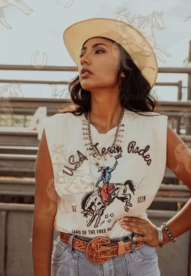 USA Team Rodeo Western Graphic Muscle Tank