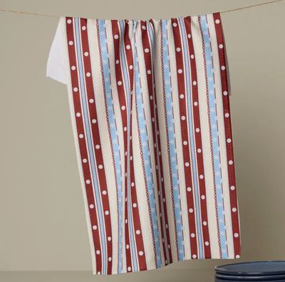 Blue Skies Stripes Tea Towel