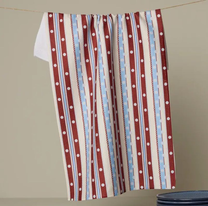 Blue Skies Stripes Tea Towel
