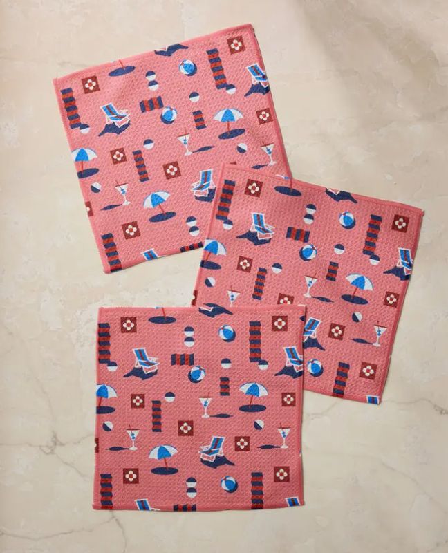 Geo Beach Day Dishcloth Set