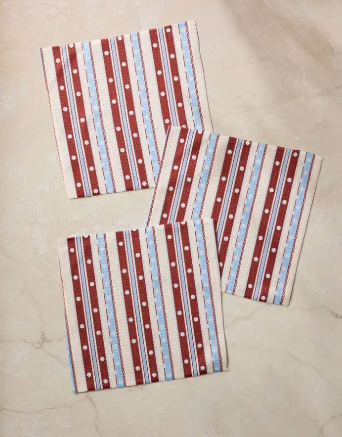 Blue Skies Stripes Dishcloth Set