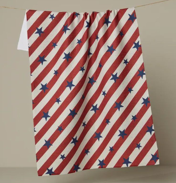 Patriotic Stripe Tea Towel