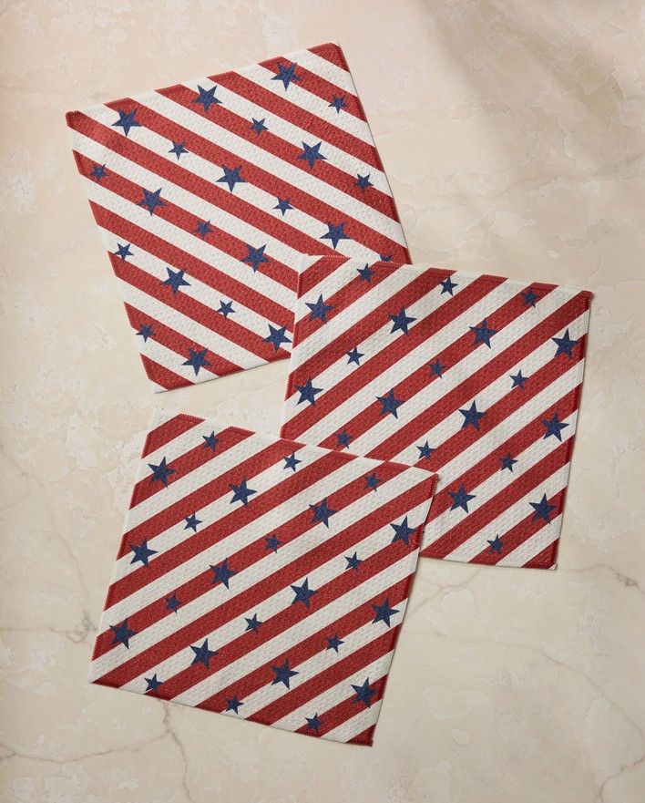 Patriotic Stripe Dishcloth Set