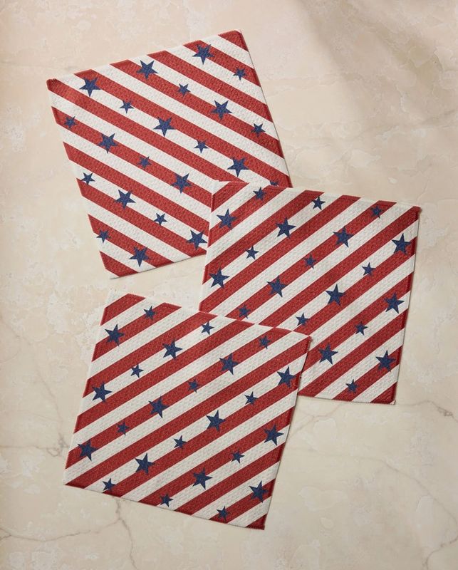 Patriotic Stripe Dishcloth Set