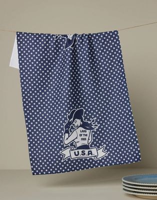 Star Cowgirl Tea Towel- Blue