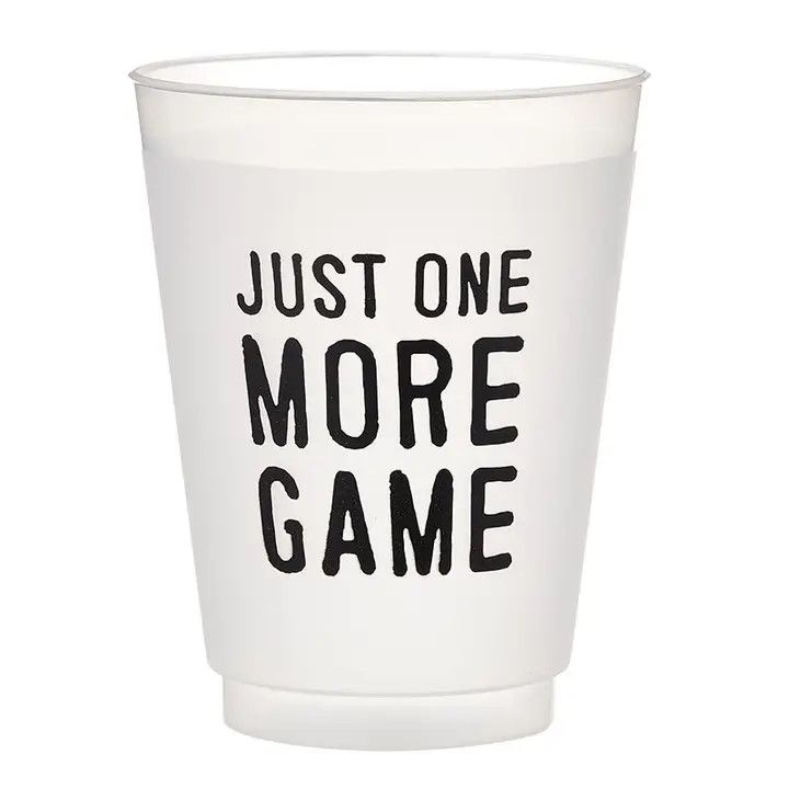 Just One More Game - Set of 8 Frosted cups