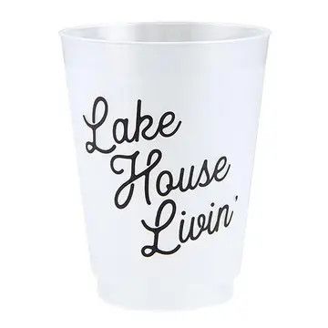 Lake House Livin' - Set of 8 Frosted Cups