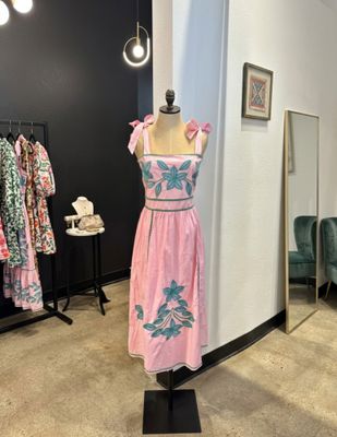 Tie strap midi dress
