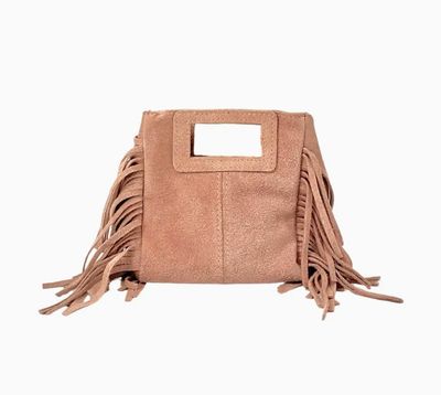 Marion Small Suede Leather Bag- Rose