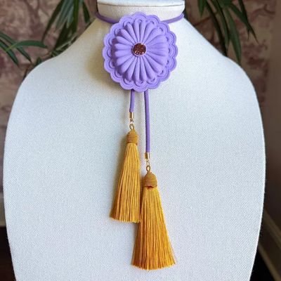 Concho Bolo Lavender with Lavender &amp; Golden Yellow