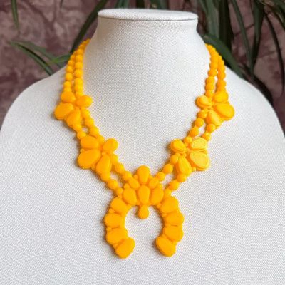 Night Bloom Necklace in Sunflower Yellow
