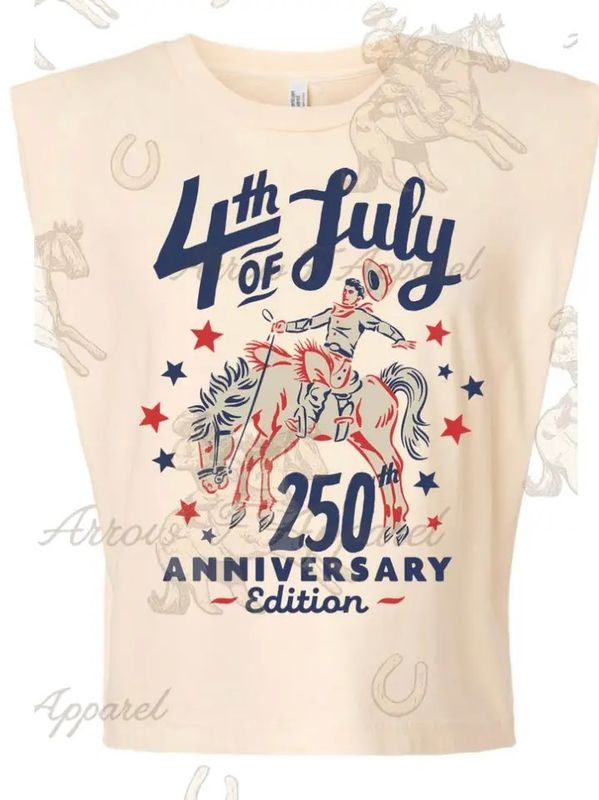 250th Anniversary America| Western Graphic Muscle Tank