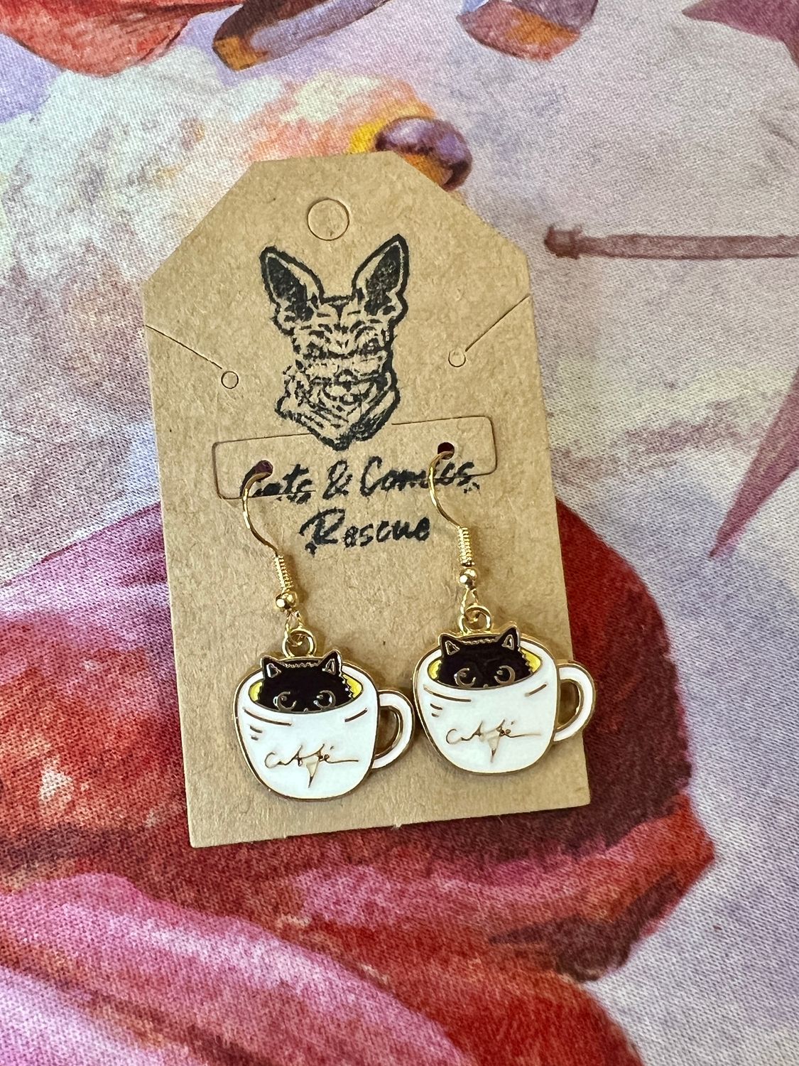 Earrings  Coffee &amp; Cats