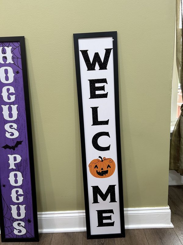 Welcome halloween porch decor