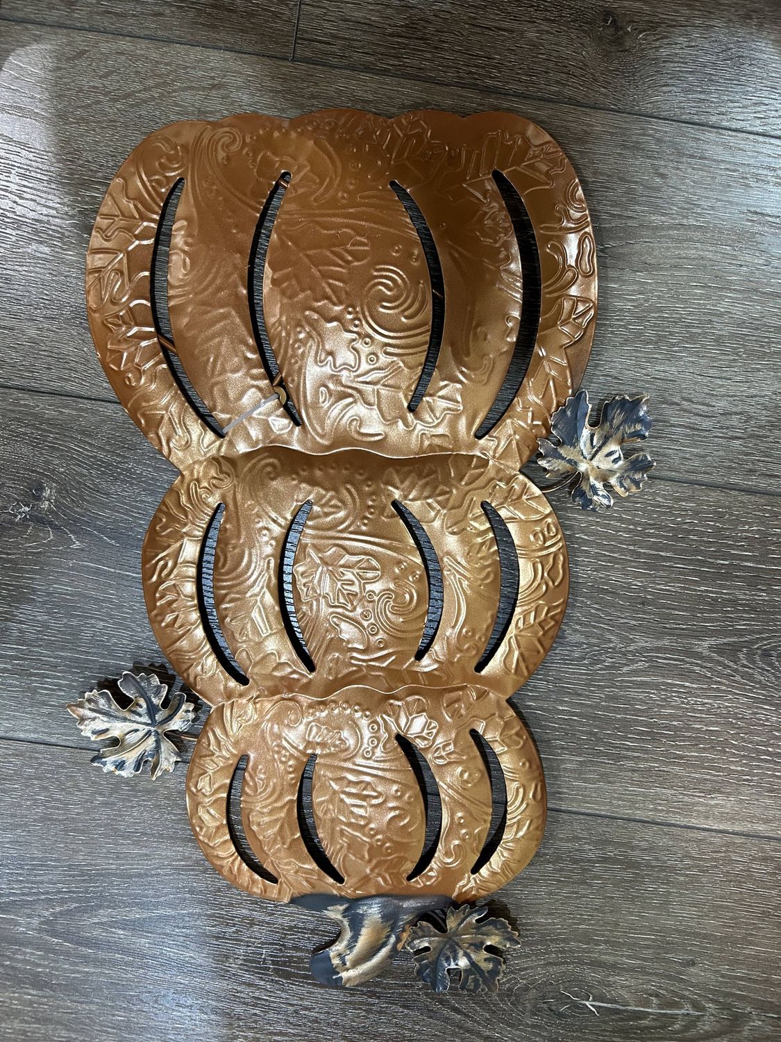Three Pumpkin outdoor sign Orange