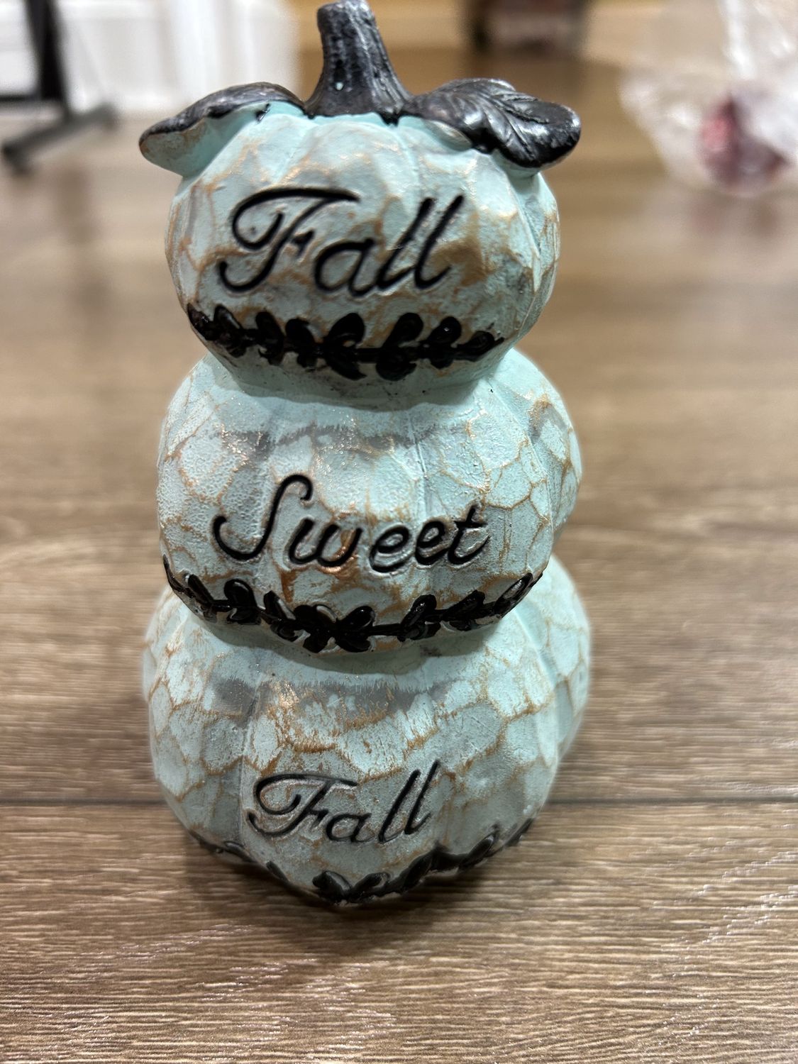 three teal pumpkin gather and make memories decor
