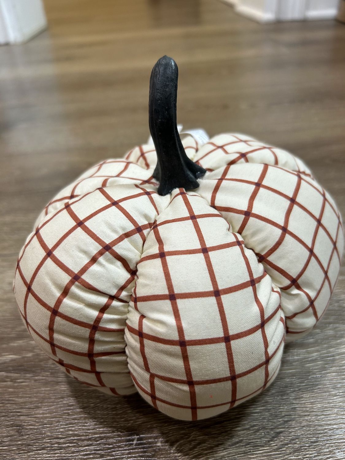 Fabric Pumpkin dark orange and white