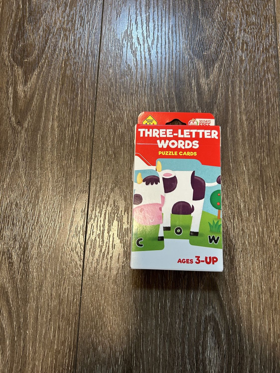 Three Letter Words Flash Cards