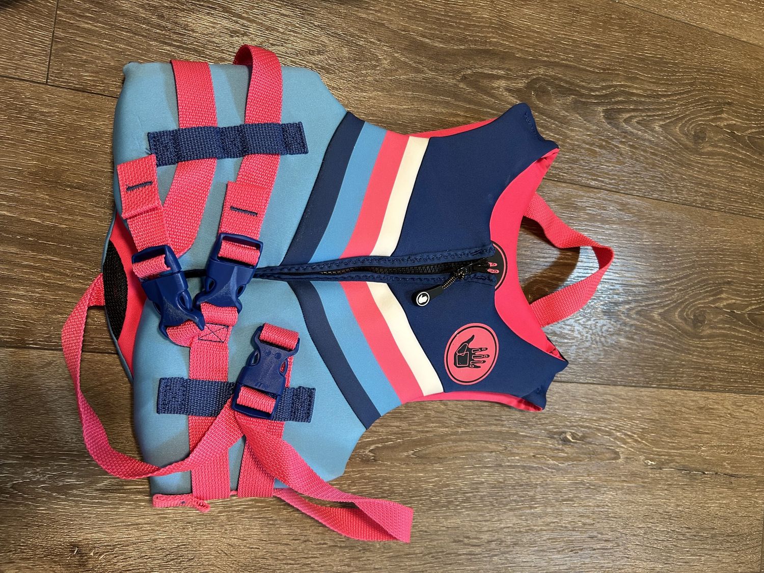 Floaty Vest Youth Pink and Blue