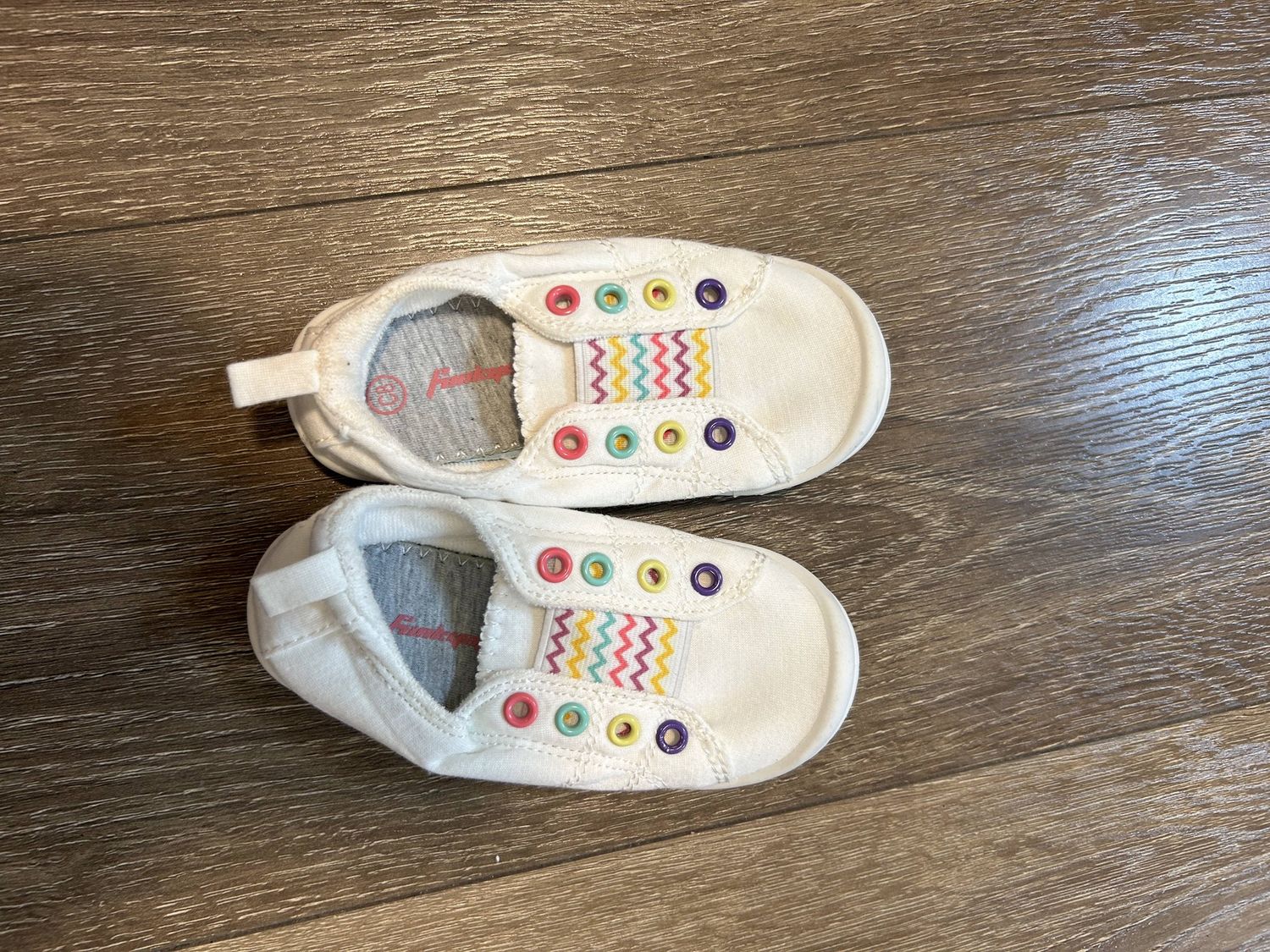 White with Rainbow Bohhoes Shoes