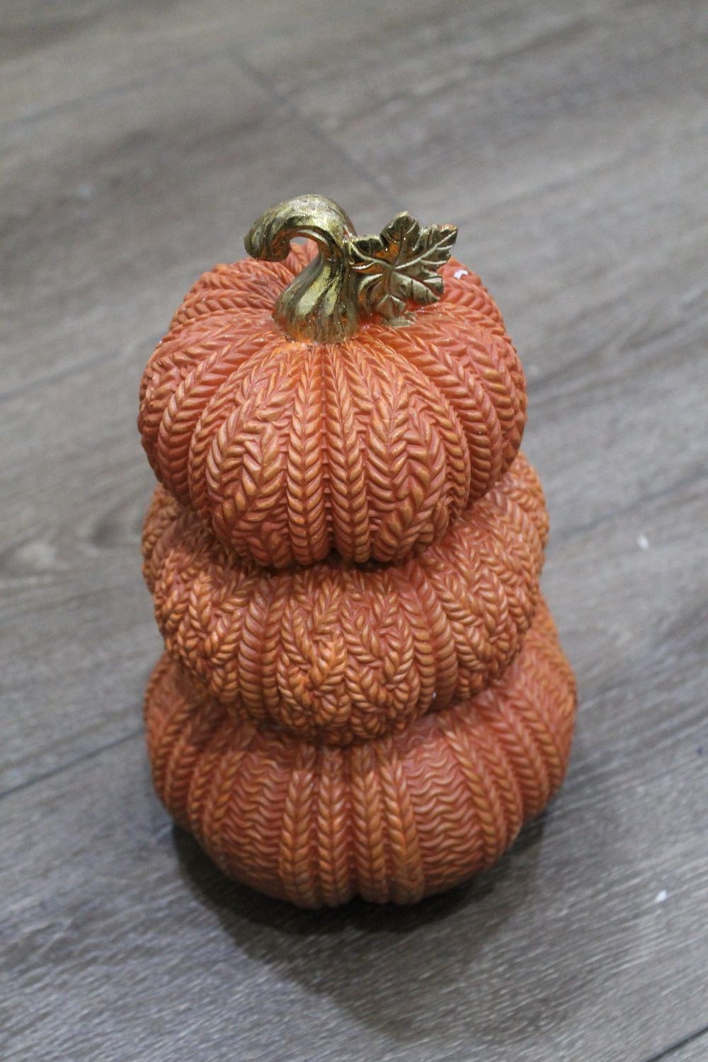 Orange Stacked Pumpkin Decor
