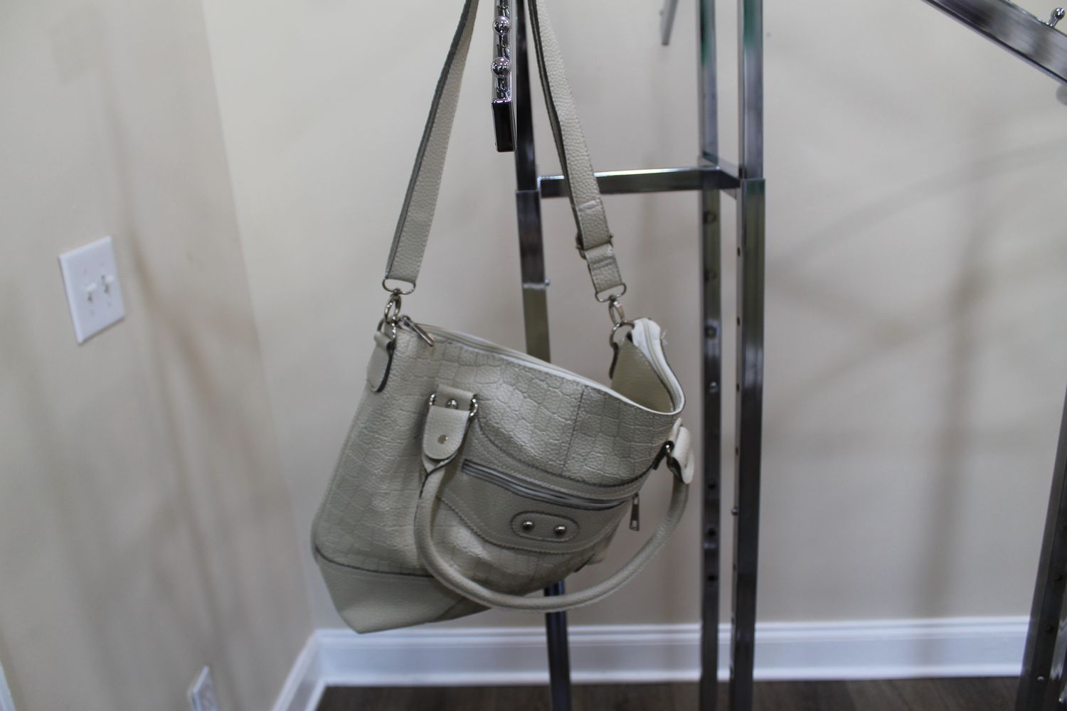 White Snake Skin Purse