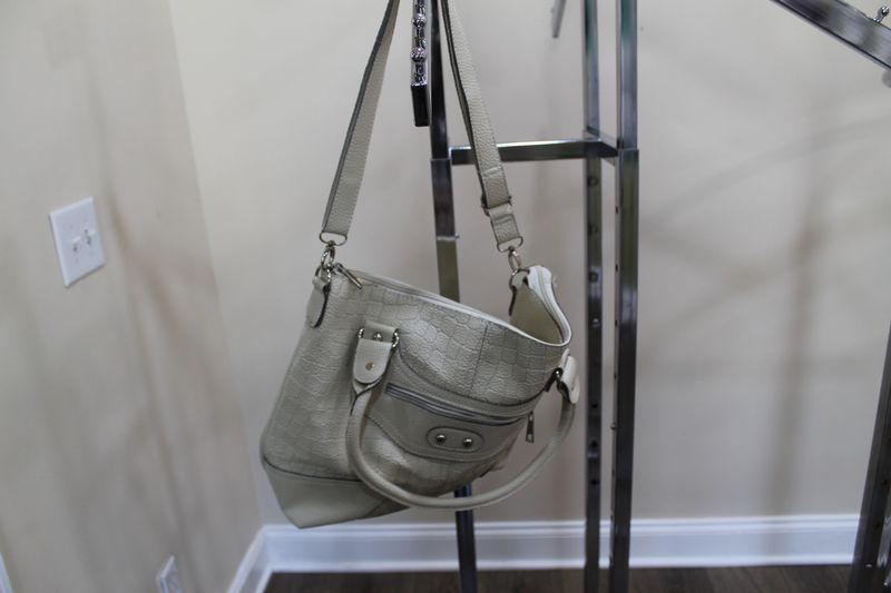 White Snake Skin Purse