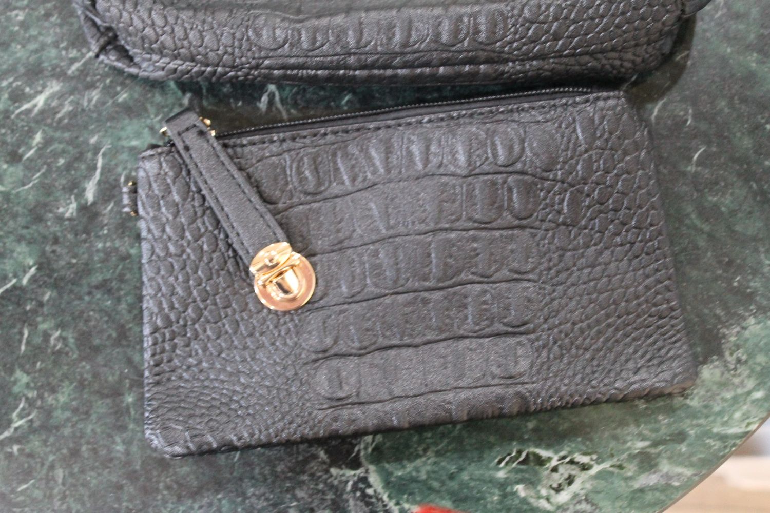 3 piece black purse
